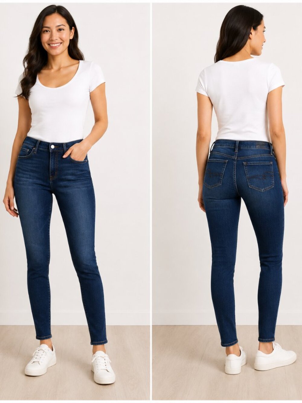 American Eagle Outfitters 360 Super Stretch Jeans Dark Wash Denim Size 2